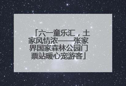 六一童乐汇，土家风情浓——张家界国家森林公园门票站暖心宠游客