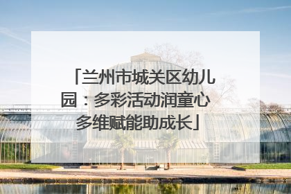 兰州市城关区幼儿园：多彩活动润童心 多维赋能助成长