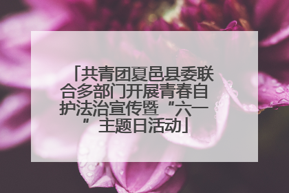 共青团夏邑县委联合多部门开展青春自护法治宣传暨“六一”主题日活动