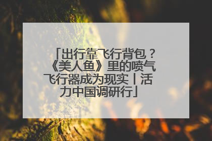 出行靠飞行背包？《美人鱼》里的喷气飞行器成为现实丨活力中国调研行