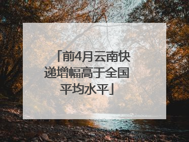 前4月云南快递增幅高于全国平均水平