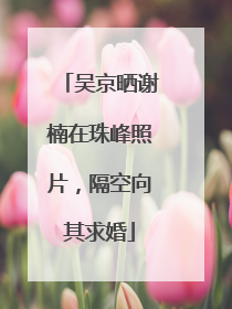 吴京晒谢楠在珠峰照片，隔空向其求婚