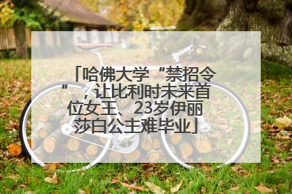 哈佛大学“禁招令”，让比利时未来首位女王、23岁伊丽莎白公主难毕业