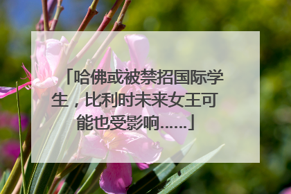 哈佛或被禁招国际学生，比利时未来女王可能也受影响……