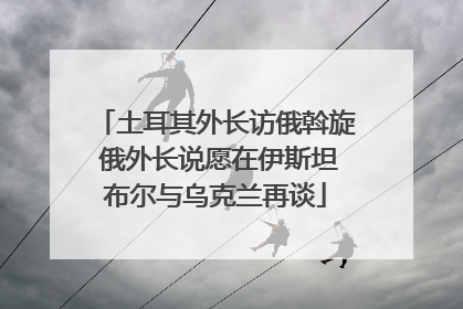 土耳其外长访俄斡旋 俄外长说愿在伊斯坦布尔与乌克兰再谈