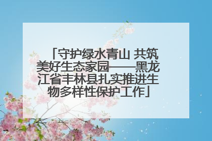 守护绿水青山 共筑美好生态家园——黑龙江省丰林县扎实推进生物多样性保护工作
