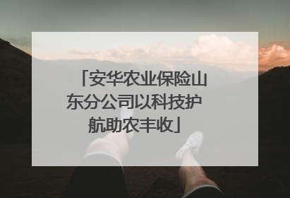 安华农业保险山东分公司以科技护航助农丰收