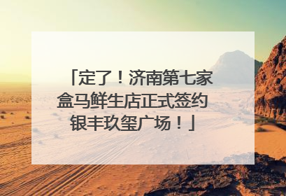 定了！济南第七家盒马鲜生店正式签约银丰玖玺广场！