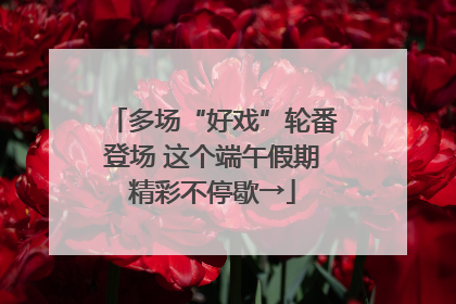 多场“好戏”轮番登场 这个端午假期精彩不停歇→