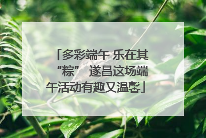 多彩端午 乐在其“粽” 遂昌这场端午活动有趣又温馨