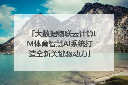 大数据物联云计算IM体育智慧AI系统打造全新关键驱动力