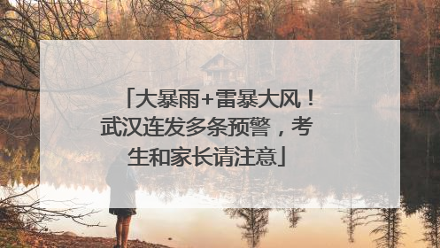 大暴雨+雷暴大风！武汉连发多条预警，考生和家长请注意