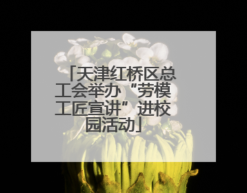 天津红桥区总工会举办“劳模工匠宣讲”进校园活动