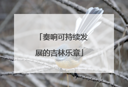 奏响可持续发展的吉林乐章