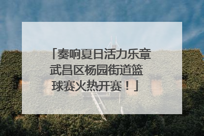 奏响夏日活力乐章 武昌区杨园街道篮球赛火热开赛！