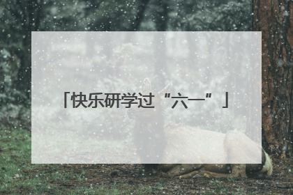 快乐研学过“六一”