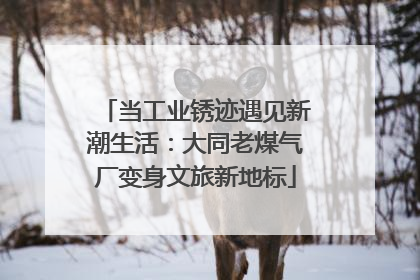 当工业锈迹遇见新潮生活：大同老煤气厂变身文旅新地标