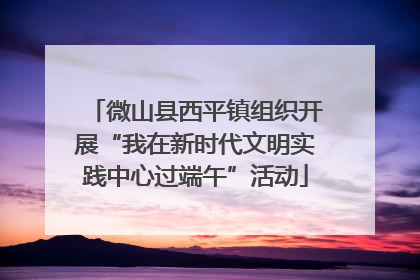 微山县西平镇组织开展“我在新时代文明实践中心过端午”活动