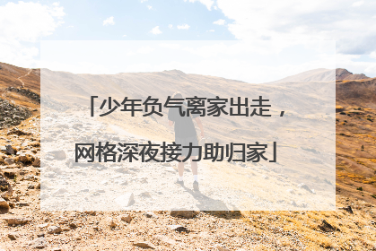 少年负气离家出走，网格深夜接力助归家