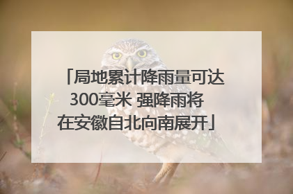 局地累计降雨量可达300毫米 强降雨将在安徽自北向南展开