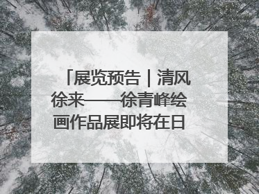 展览预告｜清风徐来——徐青峰绘画作品展即将在日照市美术馆开展