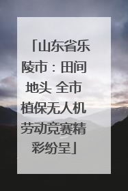 山东省乐陵市：田间地头 全市植保无人机劳动竞赛精彩纷呈