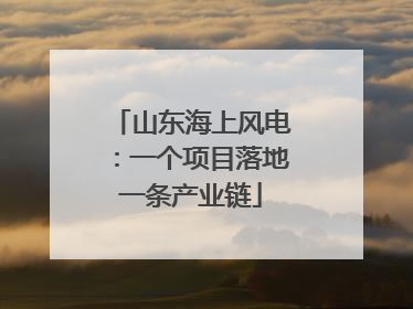 山东海上风电：一个项目落地一条产业链