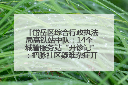 岱岳区综合行政执法局高铁站中队：14个城管服务站“开诊记”：把脉社区疑难杂症开出治理良方