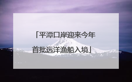 平潭口岸迎来今年首批远洋渔船入境
