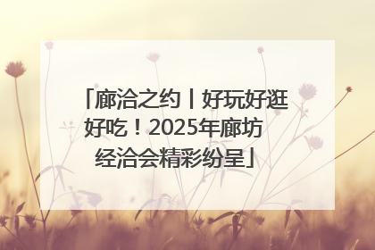 廊洽之约丨好玩好逛好吃！2025年廊坊经洽会精彩纷呈