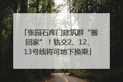张园石库门建筑群“搬回家”！轨交2、12、13号线将可地下换乘