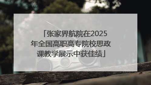 张家界航院在2025年全国高职高专院校思政课教学展示中获佳绩