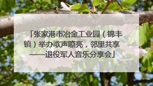 张家港市冶金工业园（锦丰镇）举办歌声嘹亮，邻里共享——退役军人音乐分享会