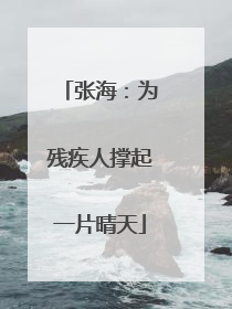 张海：为残疾人撑起一片晴天