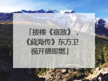接棒《宿敌》，《藏海传》东方卫视开播即燃