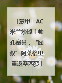 意甲｜AC米兰炒掉主帅孔塞桑，“囧叔”阿莱格里重返圣西罗