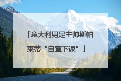 意大利男足主帅斯帕莱蒂“自宣下课”