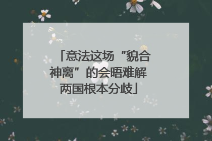 意法这场“貌合神离”的会晤难解两国根本分歧
