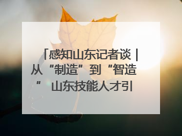 感知山东记者谈｜从“制造”到“智造” 山东技能人才引领产业升级