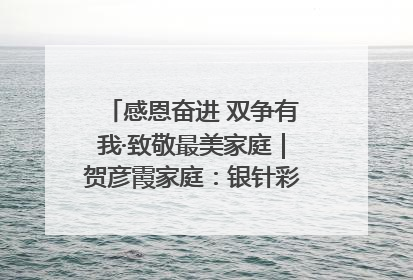 感恩奋进 双争有我·致敬最美家庭｜贺彦霞家庭：银针彩线绣出好日子
