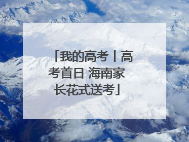 我的高考丨高考首日 海南家长花式送考