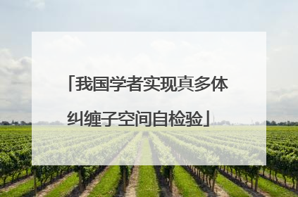 我国学者实现真多体纠缠子空间自检验