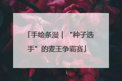 手绘条漫｜“种子选手”的麦王争霸赛