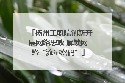 扬州工职院创新开展网络思政 解锁网络“流量密码”