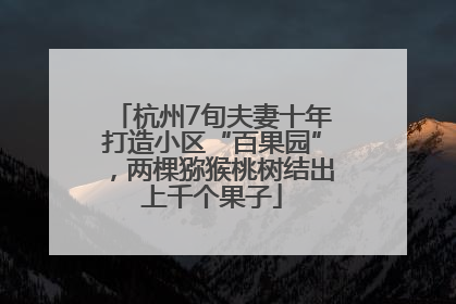 杭州7旬夫妻十年打造小区“百果园”，两棵猕猴桃树结出上千个果子