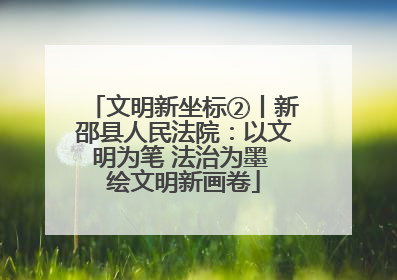 文明新坐标②丨新邵县人民法院：以文明为笔 法治为墨 绘文明新画卷