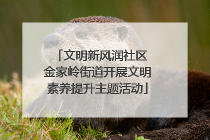 文明新风润社区 金家岭街道开展文明素养提升主题活动