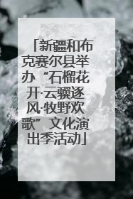 新疆和布克赛尔县举办“石榴花开·云骥逐风·牧野欢歌”文化演出季活动