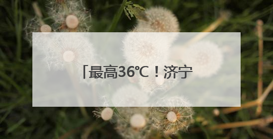 最高36℃！济宁本周天气预报来了