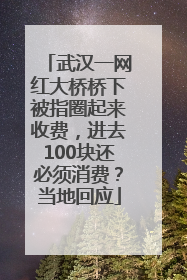 武汉一网红大桥桥下被指圈起来收费，进去100块还必须消费？当地回应